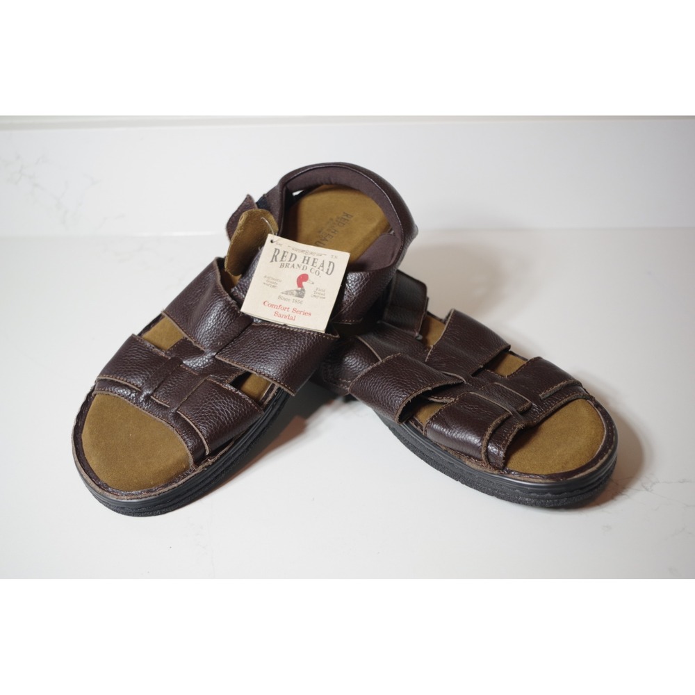 NWT Red Head Brand Co Comfort Series Men's Size 15M Brown Leather Sandals